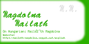 magdolna mailath business card